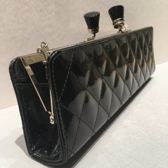 Sondra Roberts Black Quilted Clutch - Picture 3 of 8